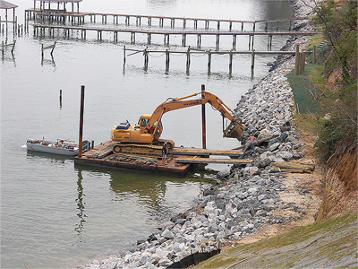 Barlow Erosion Protection Project in Yorktown, Virginia